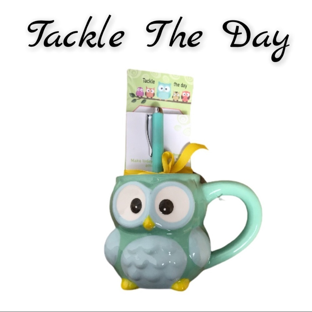 NWT Modern Expressions Owl Mug Stationary Set